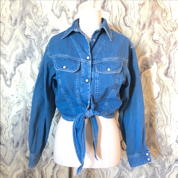 Banana Republic Tops - Banana republic vintage denim crop tie chambray m Banana Republic Tops - Banana republic vintage denim crop tie chambray m